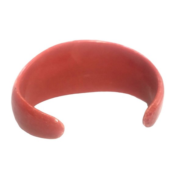 Vintage Marbled Red Child's Lucite Cuff Bracelet - Picture 3 of 5